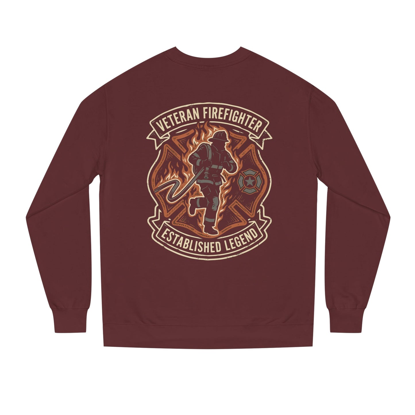 Veteran Firefighter Crewneck Sweatshirt - "Established Legend" Tribute