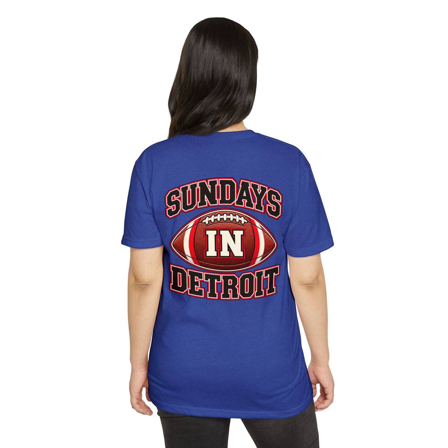 Sundays in Detroit Football T-Shirt