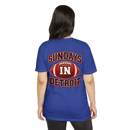 Sundays in Detroit Football T-Shirt