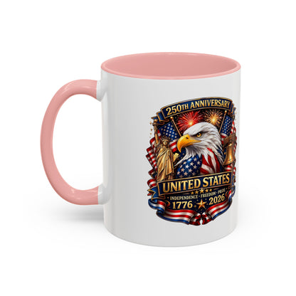 250th Anniversary United States Eagle Coffee Mug – Patriotic 1776–2026 Accent Mug