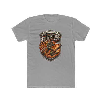 Firefighter Badge T-Shirt — Legendary Firefighter Status Graphic Tee
