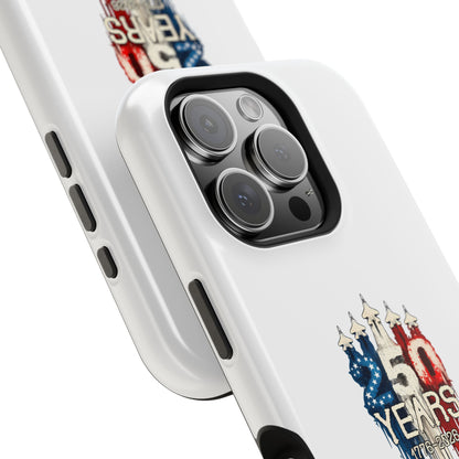 50 Years Patriotic iPhone Case — American Flag Anniversary Magnetic Impact-Resistant Case