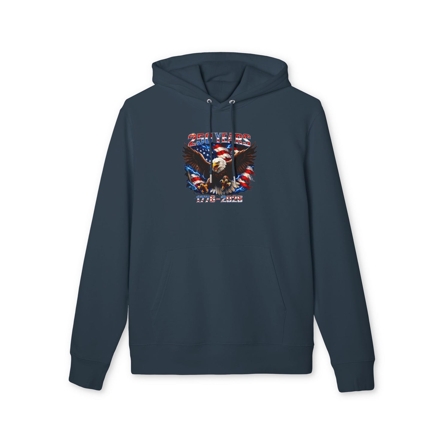 Patriotic Eagle Hoodie — '250 Years 1776–2026' American Flag Design