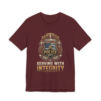 Police Badge 'Serving With Integrity' T-Shirt