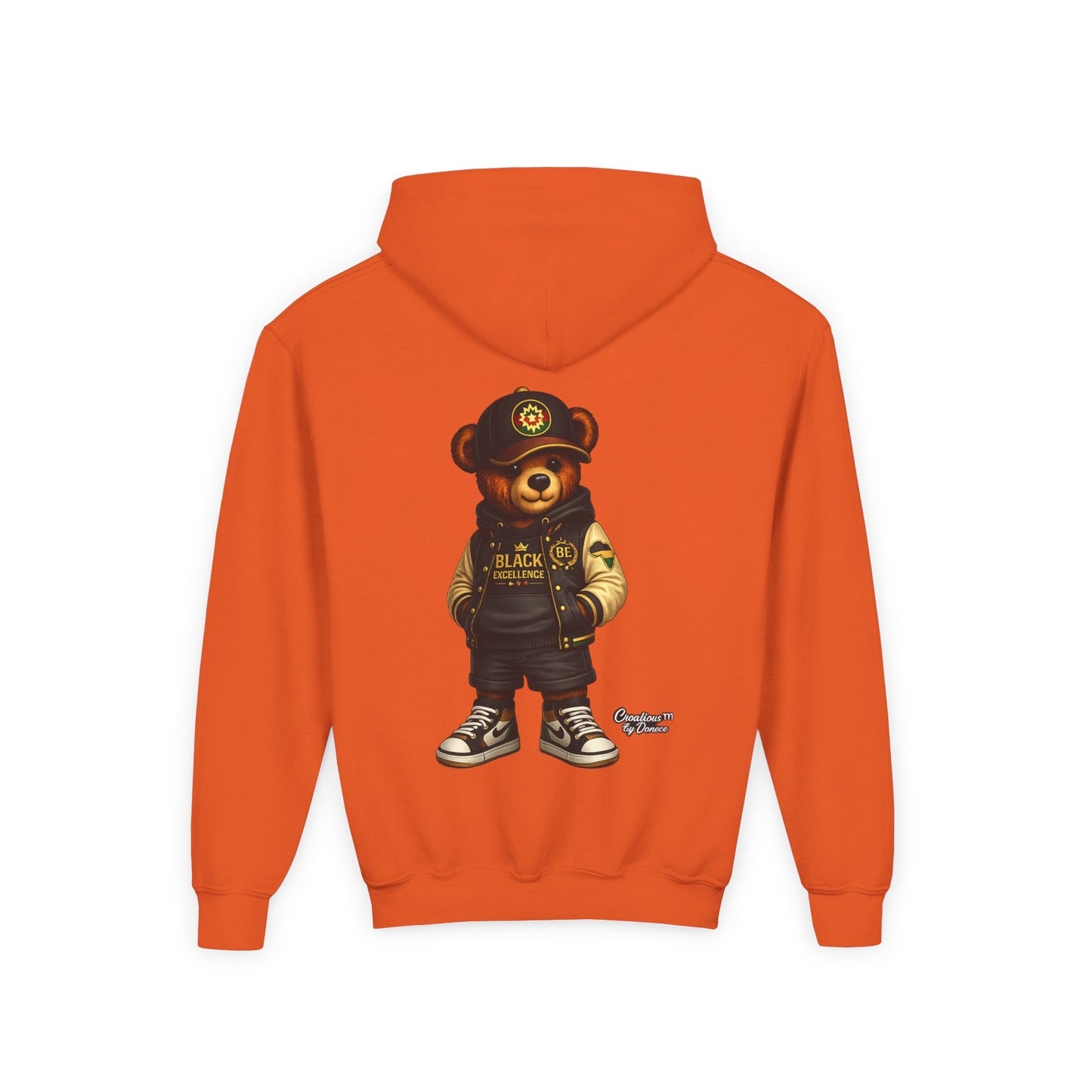 Youth Teddy Bear Hoodie — Cool Streetwear Bear Graphic Sweatshirt