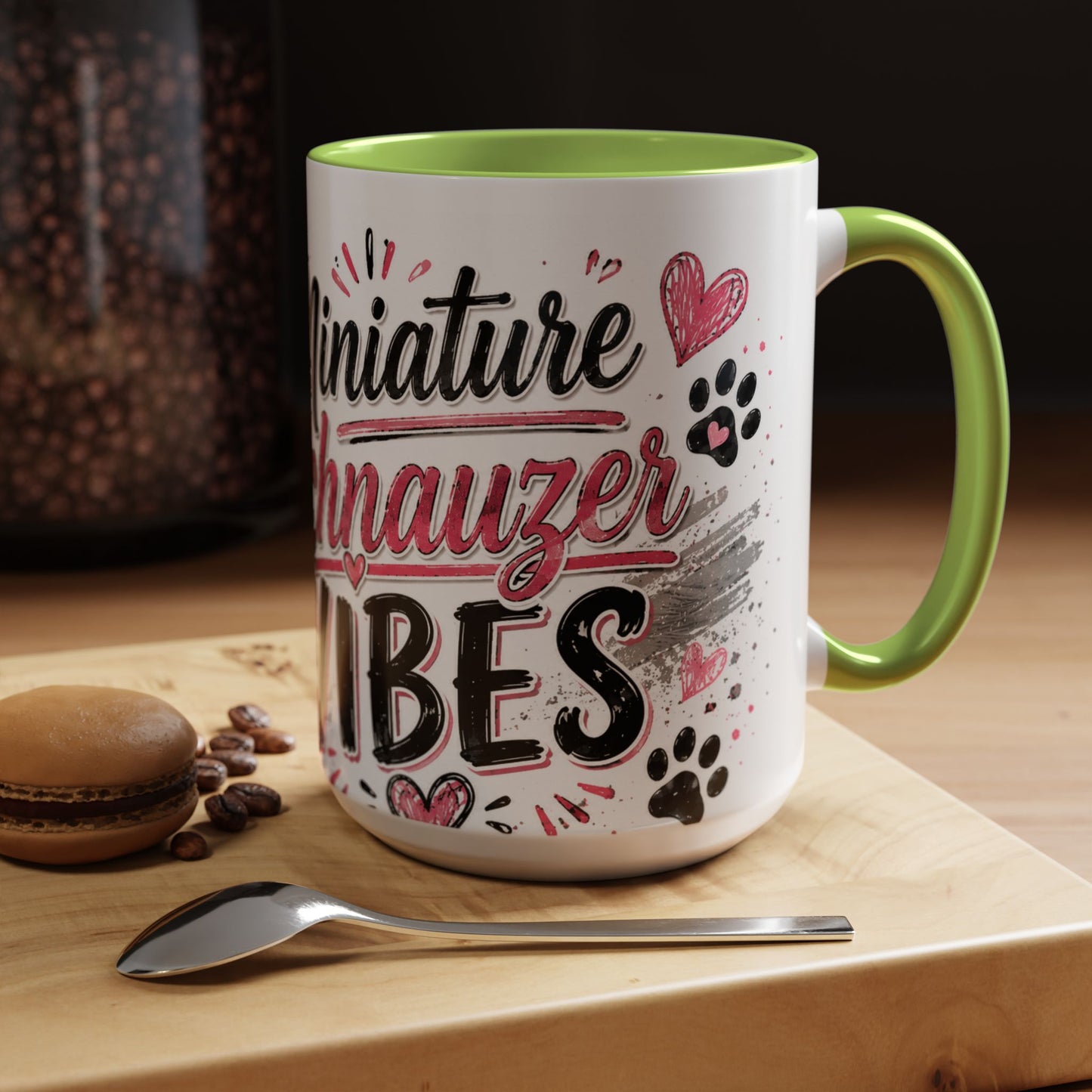 Miniature Schnauzer Vibes Accent Coffee Mug – 11/15oz