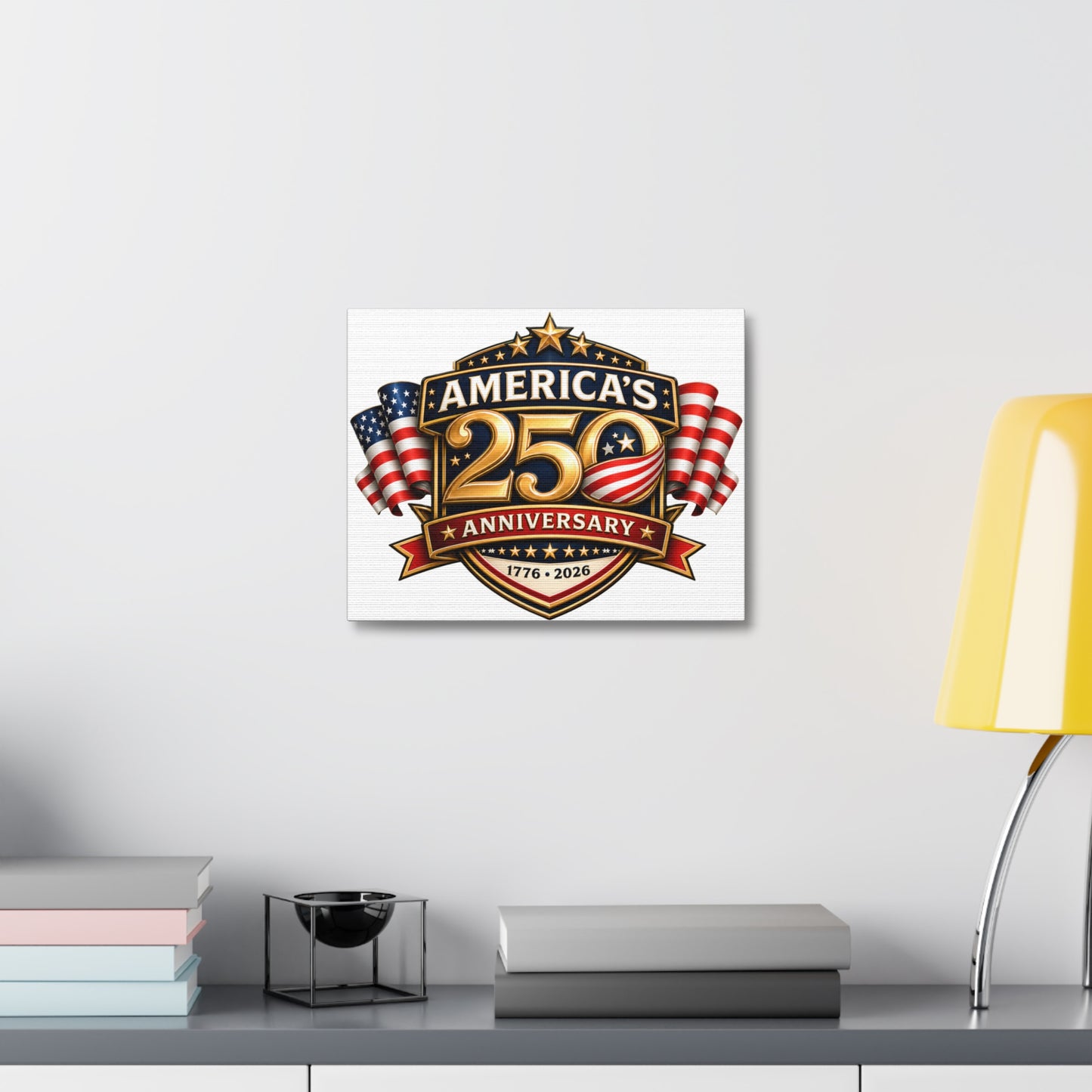 America’s 250th Anniversary Stretched Canvas – 1776–2026 Patriotic Wall Art
