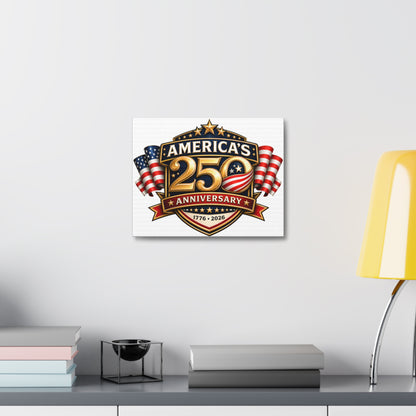 America’s 250th Anniversary Stretched Canvas – 1776–2026 Patriotic Wall Art