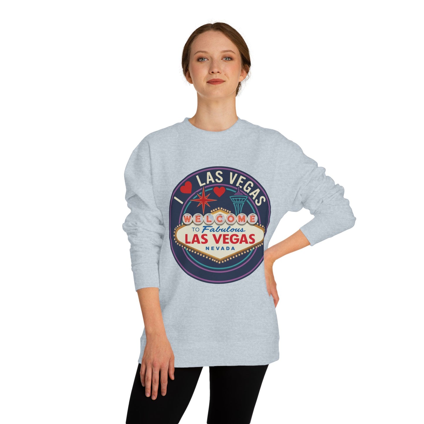 Las Vegas Welcome Sign Sweatshirt – Retro "I  Las Vegas" Crewneck