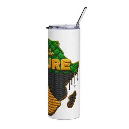 20oz Stainless Tumbler — 'Do It For The Culture' Rasta Knit Design