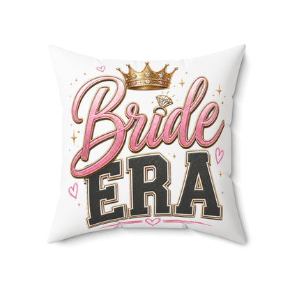 Bride Era Square Throw Pillow — Bachelorette Bridal Shower Decorative Cushion