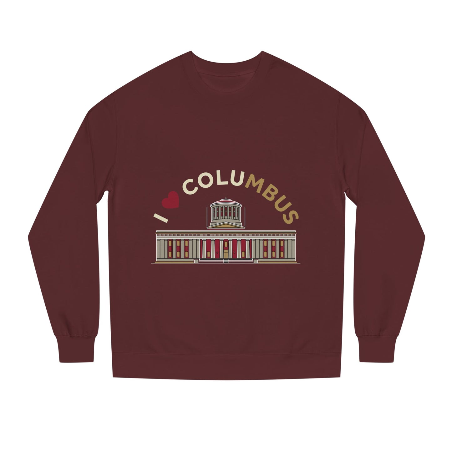 Columbus Landmark Crewneck Sweatshirt — I  Columbus Statehouse Design