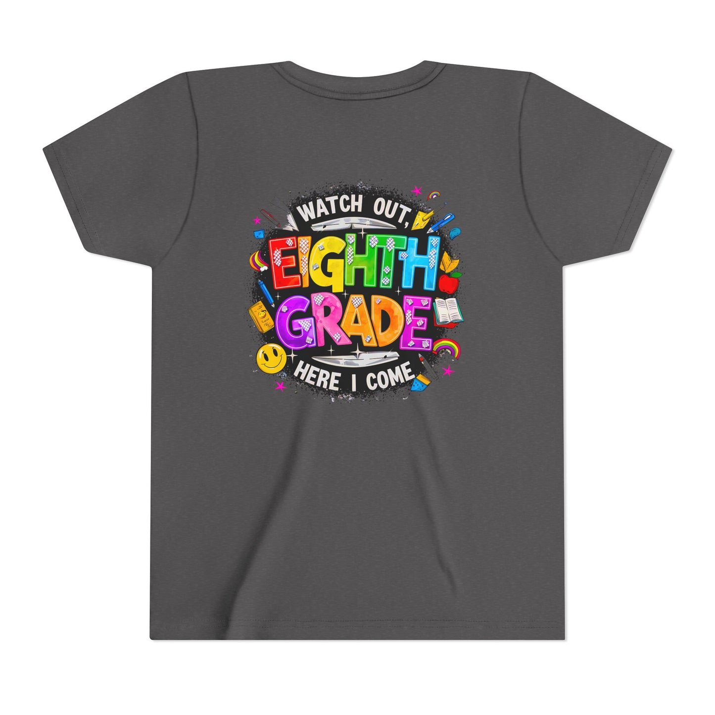 Eighth Grade Kids T‑Shirt — "Watch Out, Eighth Grade Here I Come" Back-to-School Tee