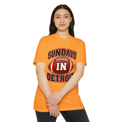 Sundays in Detroit Football T-Shirt