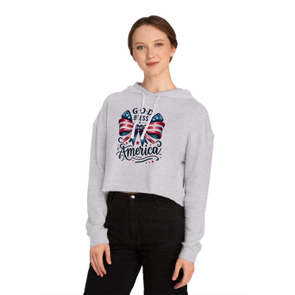 God Bless America Cropped Hoodie