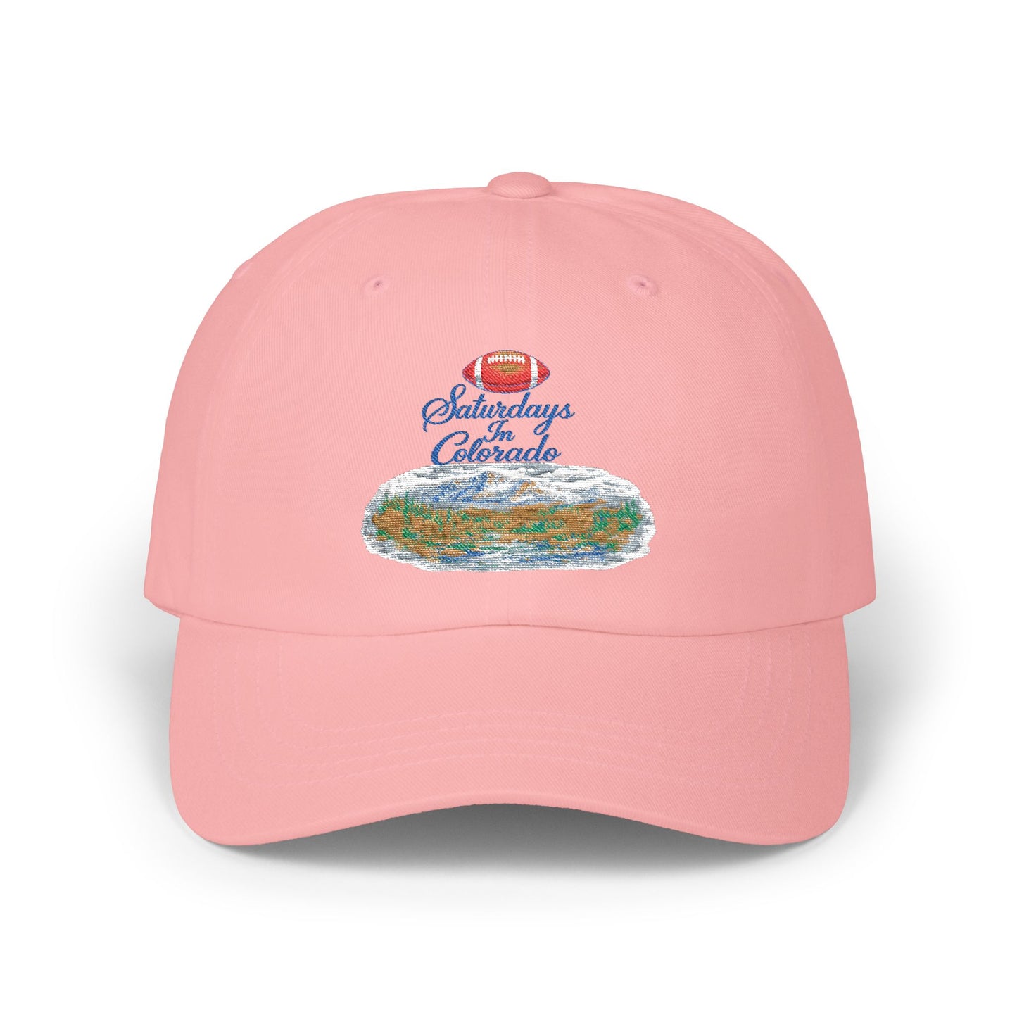 Dad Cap — "Saturdays in Colorado" Scenic Embroidered Baseball Hat