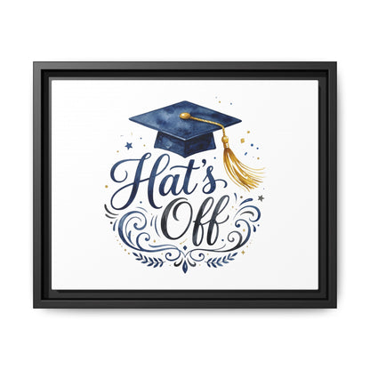 Graduation Canvas Print - "Hat's Off" Framed Matte Art