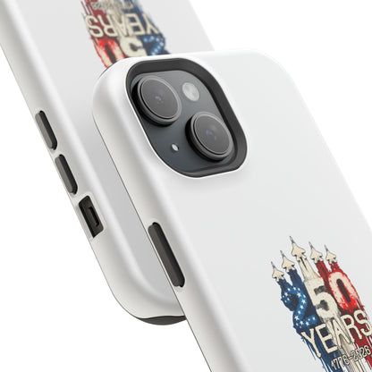 50 Years Patriotic iPhone Case — American Flag Anniversary Magnetic Impact-Resistant Case