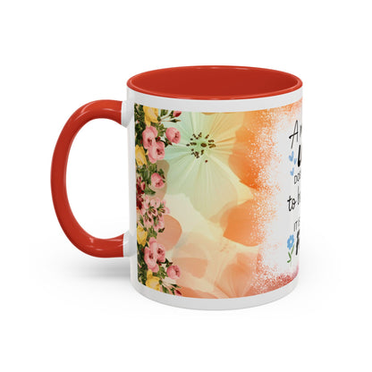 Mother’s Love Accent Coffee Mug – Floral Inspirational Gift (11/15 oz)