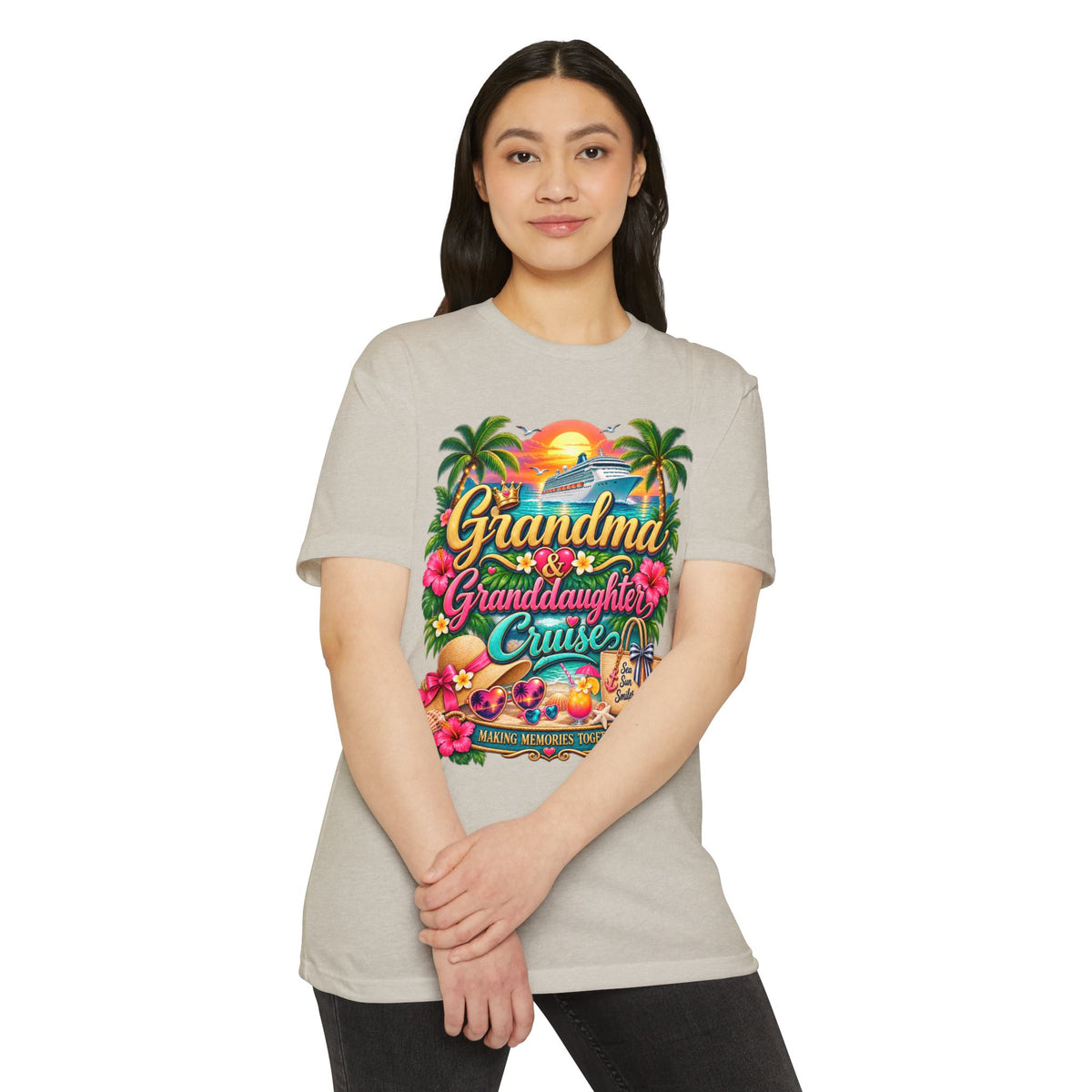 Grandma & Granddaughter Cruise T-Shirt — Tropical Vacation Graphic Tee