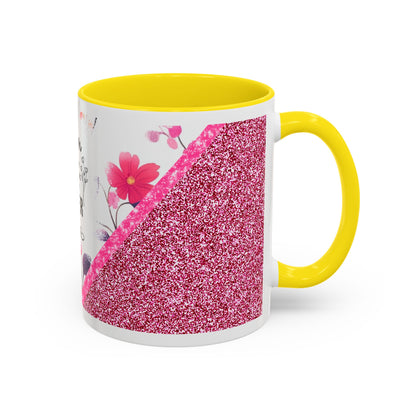Mom Forever Coffee Mug — "Where Love Always Shines and Truly Never Ends" Floral Accent