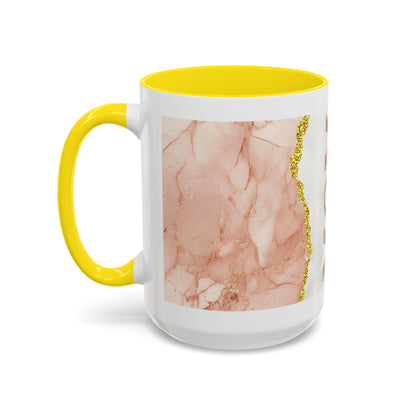 Mom Marble Accent Coffee Mug — Rose Gold & Gold Vein 11/15oz Gift