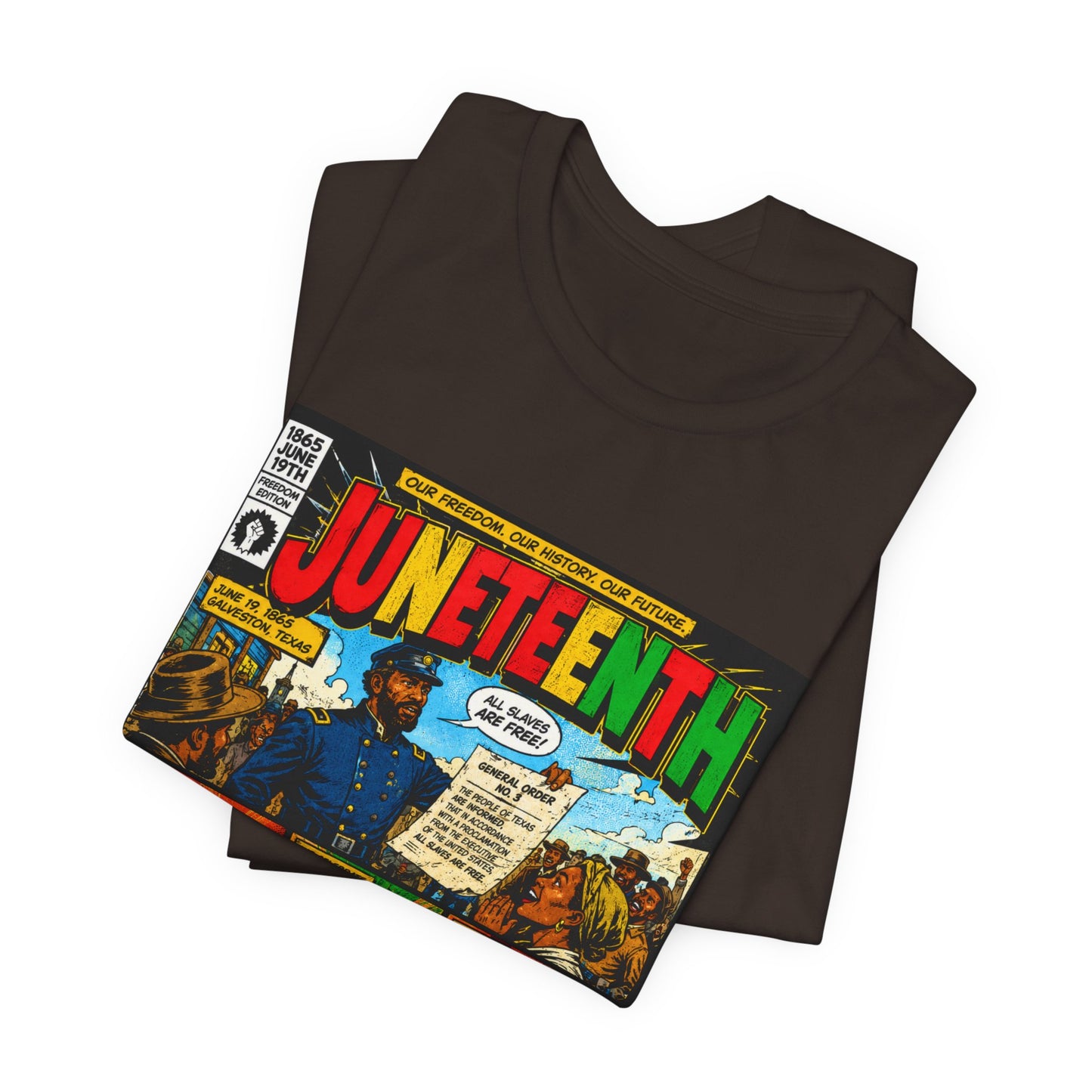 Juneteenth Comic-Style T-Shirt — Retro Celebration Tee