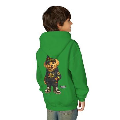 Kids Teddy Bear Hoodie — 'I Love My Culture' Streetwear Youth Sweatshirt