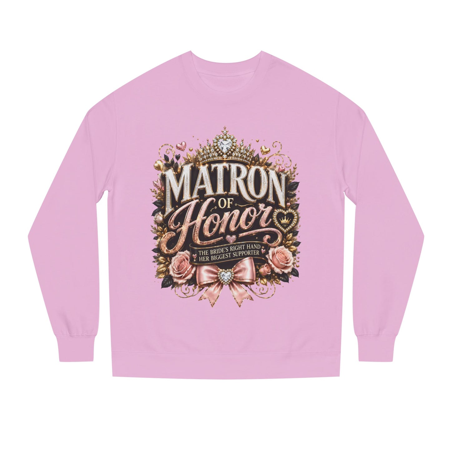 Matron of Honor Sweatshirt — Elegant Bridal Party Crewneck