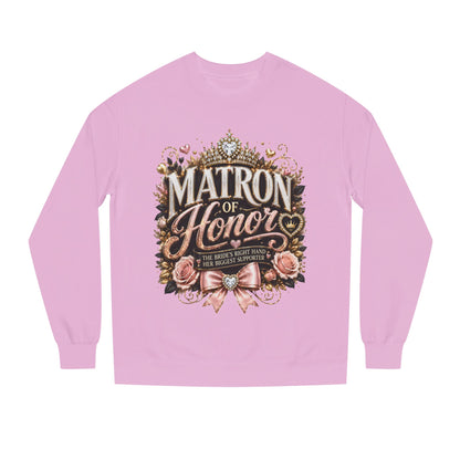 Matron of Honor Sweatshirt — Elegant Bridal Party Crewneck