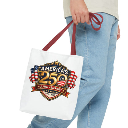 25th Anniversary America Tote Bag — Patriotic 1776–2026 Commemorative Flag Design