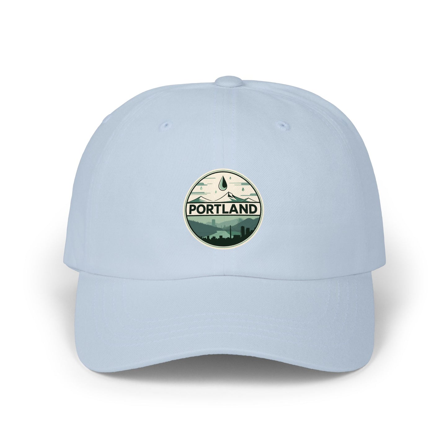 Portland Scenic Patch Dad Cap – Vintage Mountain & City Embroidered Baseball Hat