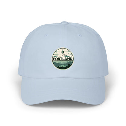 Portland Scenic Patch Dad Cap – Vintage Mountain & City Embroidered Baseball Hat