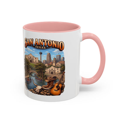 San Antonio Souvenir Coffee Mug – Texas Riverwalk Scenic Accent Mug (11/15oz)