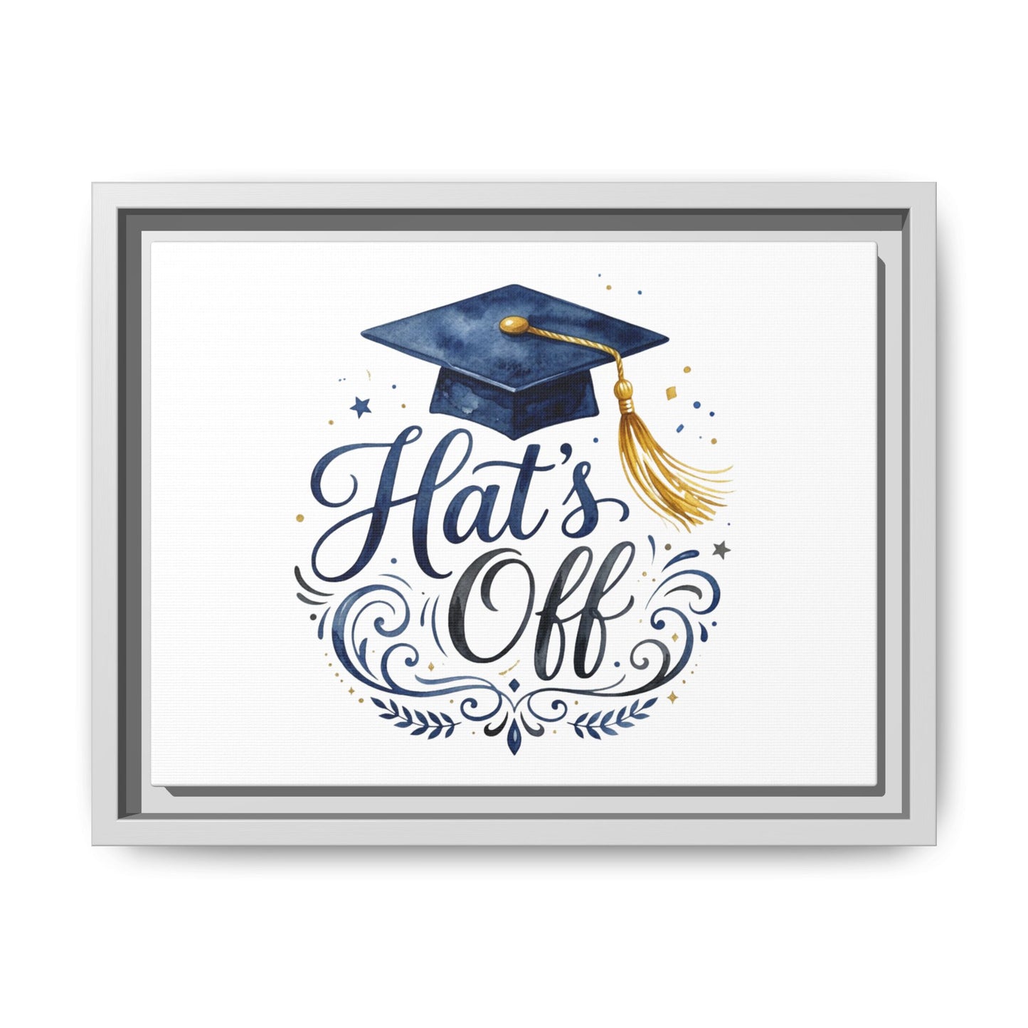 Graduation Canvas Print - "Hat's Off" Framed Matte Art