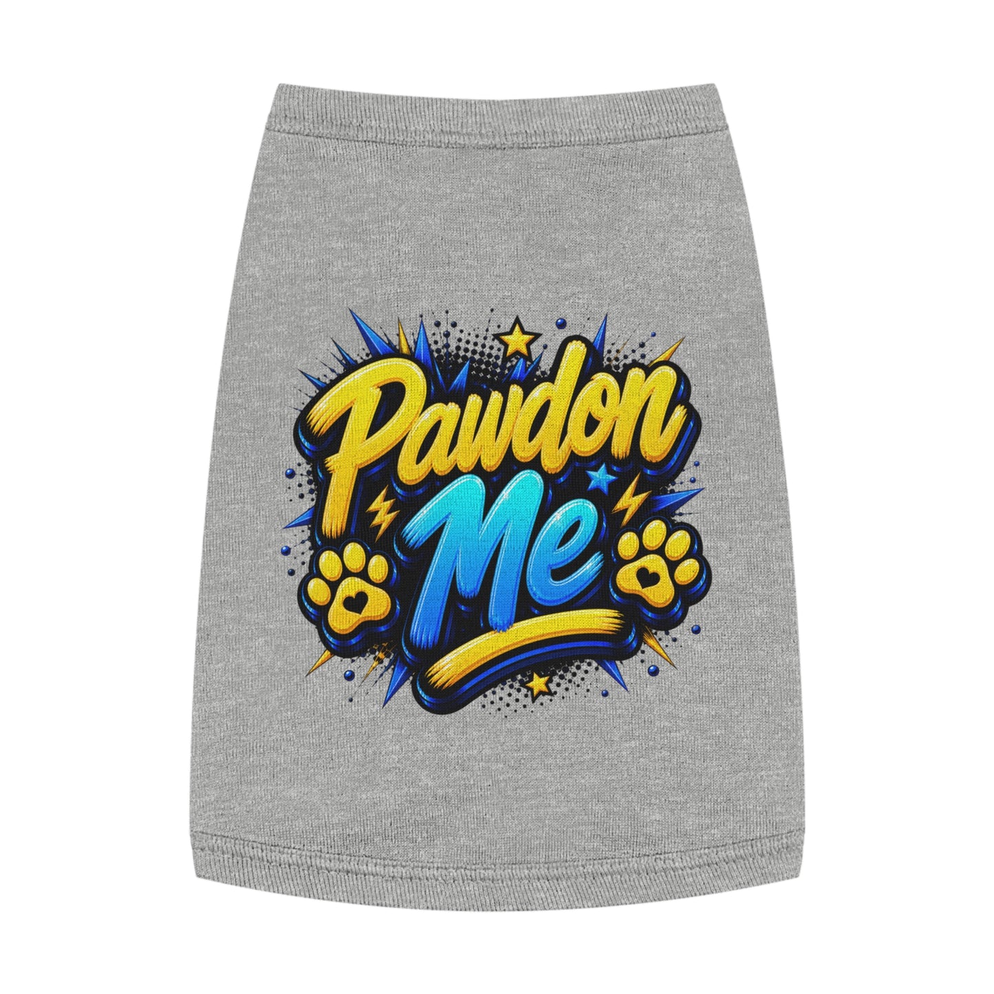 Pawdon Me Pet Tank Top — Cute Funny Paw Print Graphic for Dogs & Cats