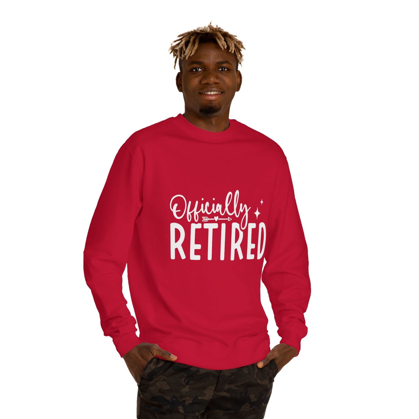 Retired Crewneck Sweatshirt — "Officially Retired" Retirement Gift Pullover