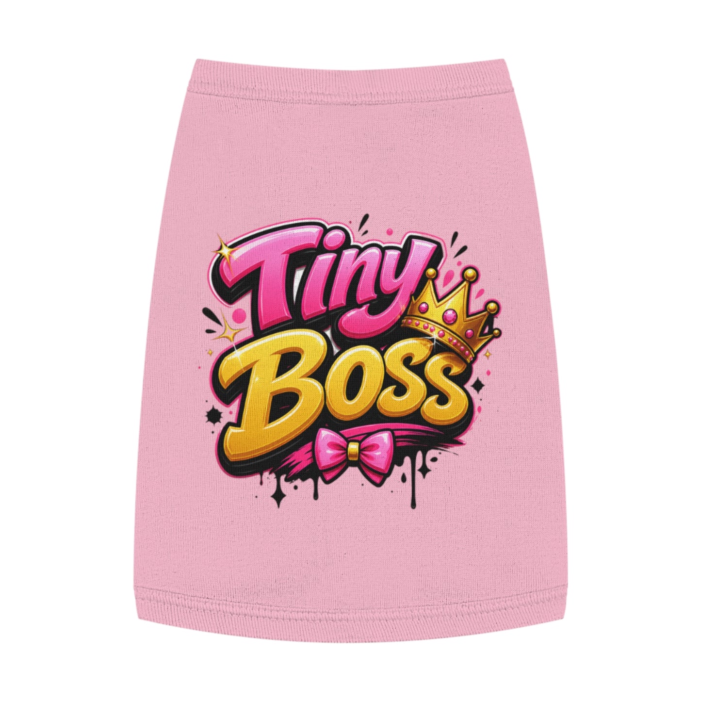 Tiny Boss Pet Tank Top — Cute Crown Dog Cat Tee
