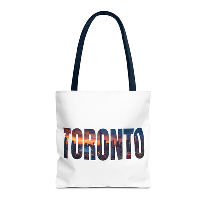 Toronto Skyline Tote Bag — Cityscape Photo Text Tote