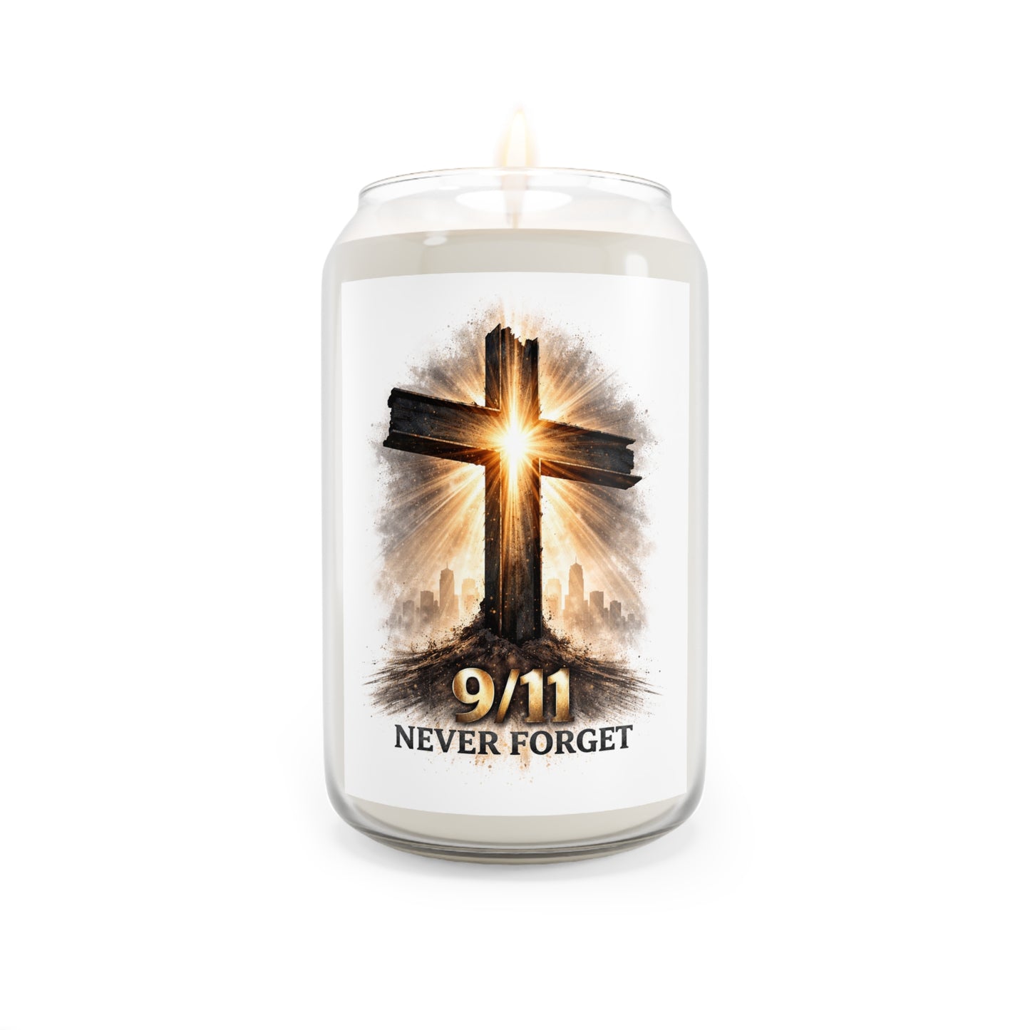 9/11 Memorial Soy Candle — 13.75oz "Never Forget"
