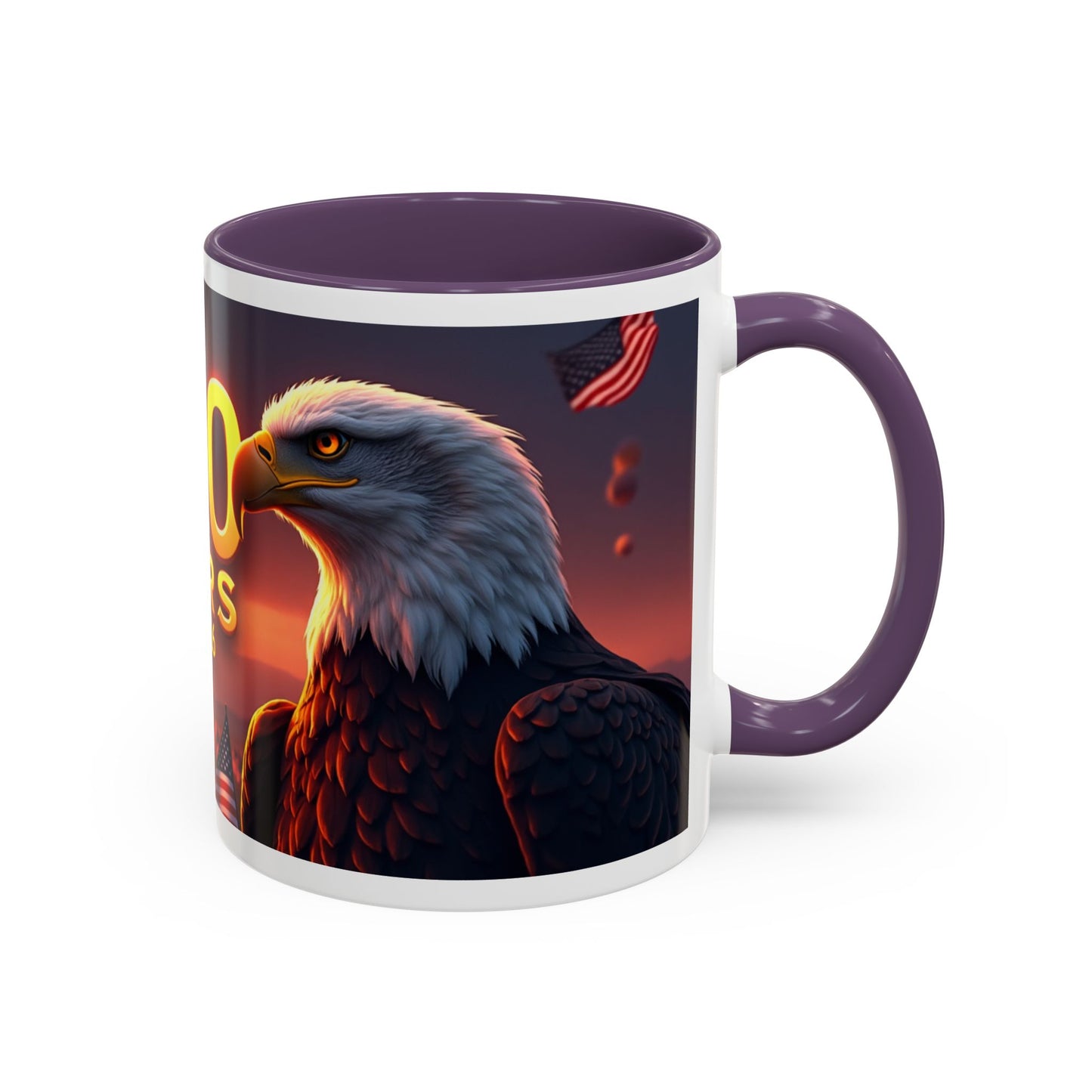 250 Years 1776–2026 Eagle Coffee Mug — Patriotic Anniversary 250th USA Celebration