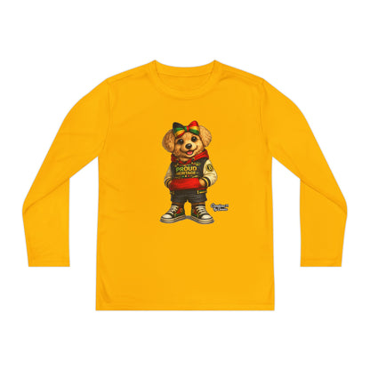 Youth Bear Varsity Long Sleeve Tee — 'Proud Brother' Graphic