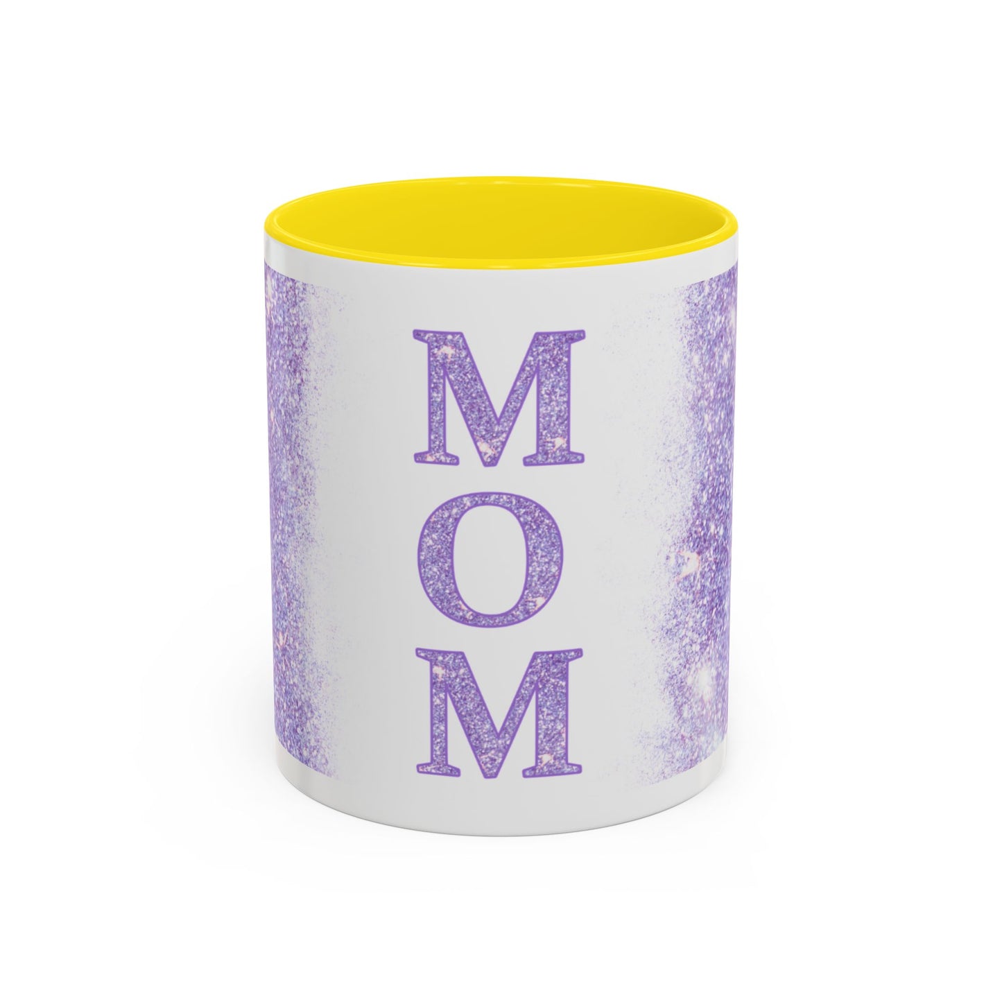 Mom Glitter Accent Coffee Mug – Purple Sparkle Mother's Day Gift (11/15oz)