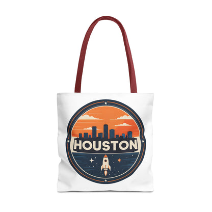 Houston Skyline Rocket Tote Bag – Retro Space City Canvas Tote