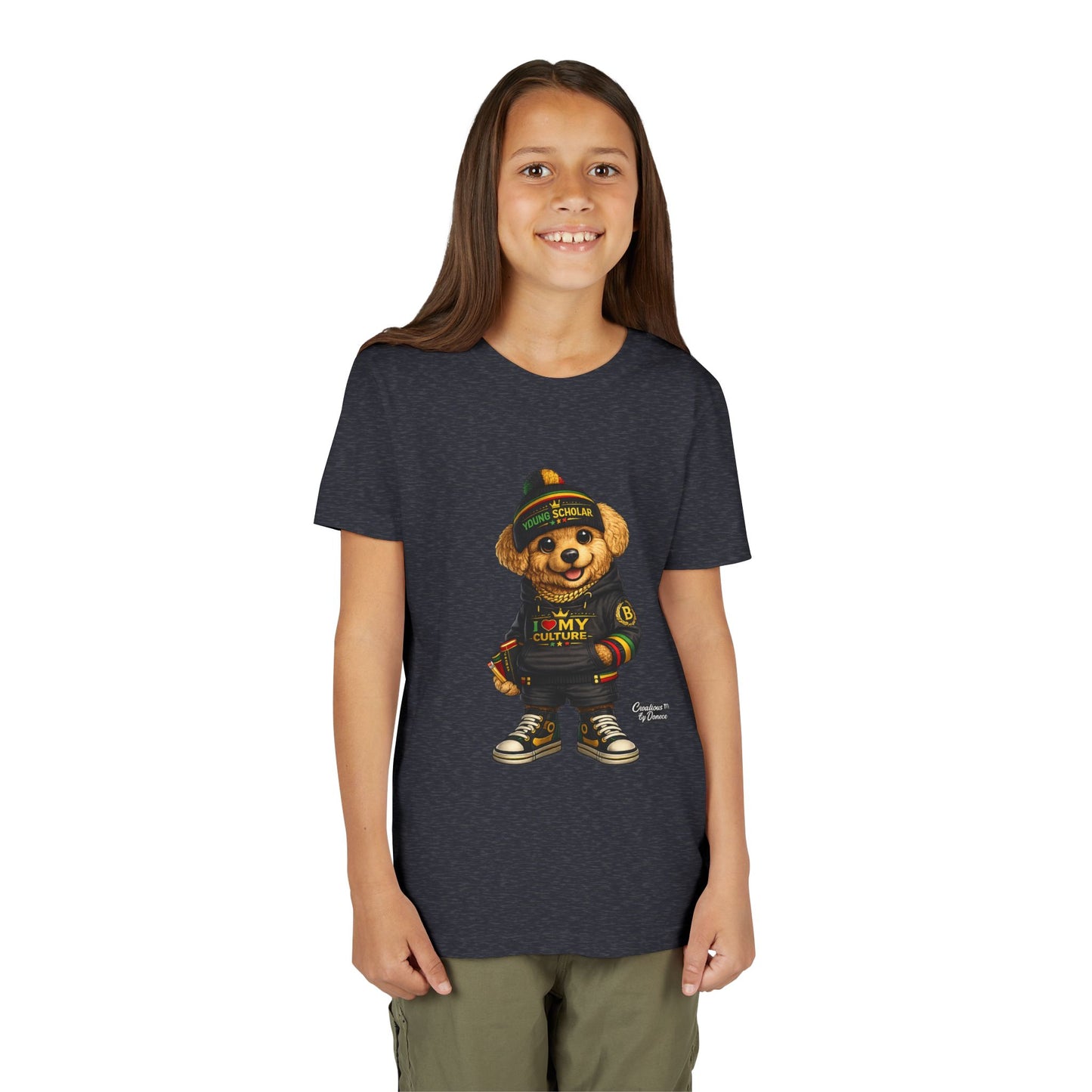 Youth Bear Graphic Tee – "I Love My Culture" Urban Streetwear