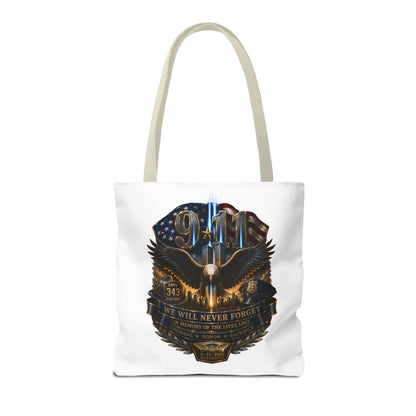 9/11 Memorial Eagle Tote Bag – Never Forget Tribute Tote