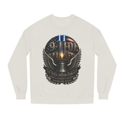 9/11 Memorial Sweatshirt — We Will Never Forget Tribute Crewneck