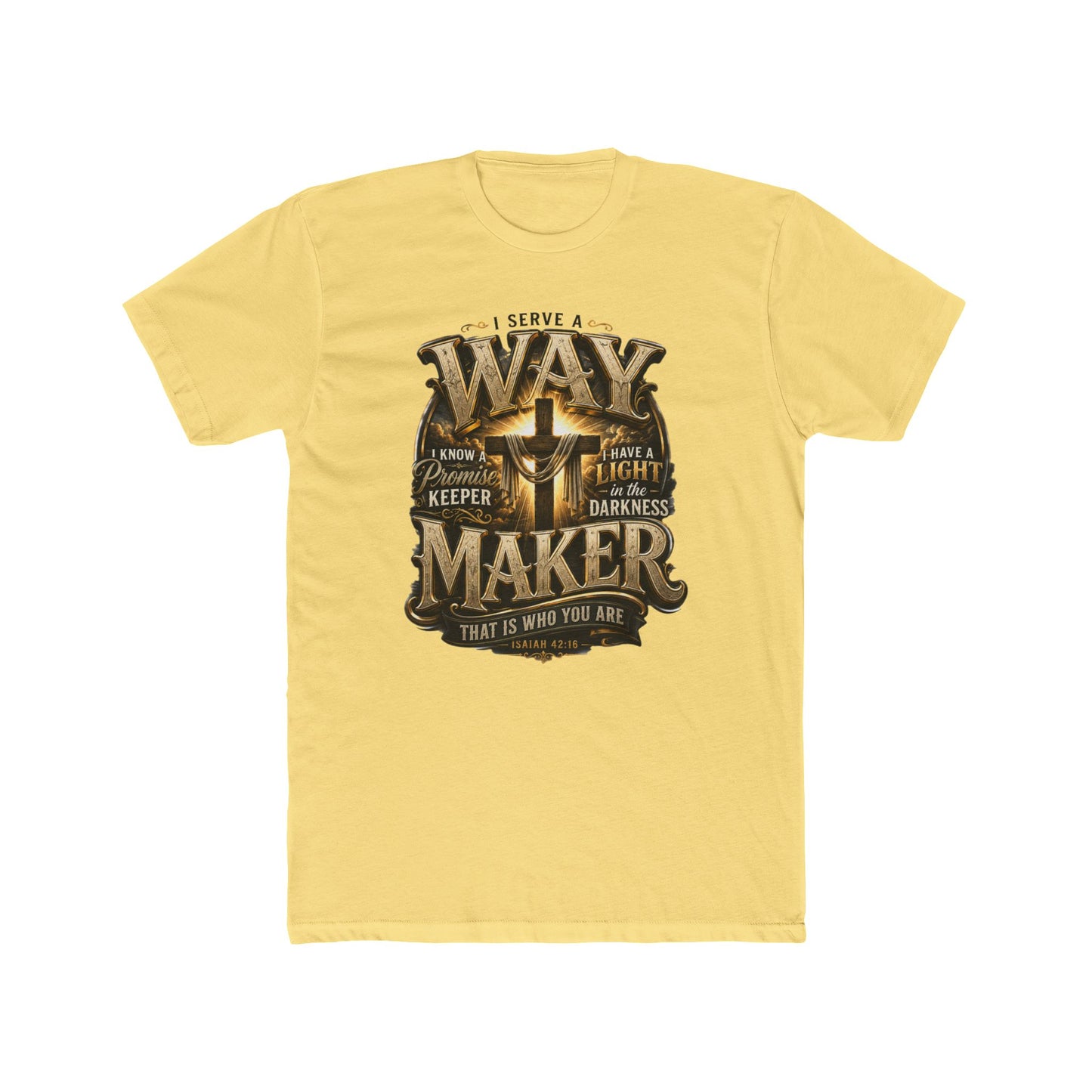 Waymaker T-Shirt — Christian Faith Graphic Tee with Cross and Inspirational Verse