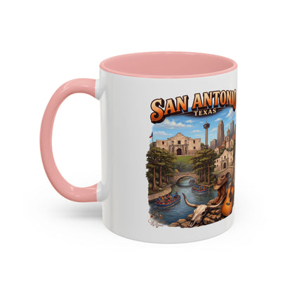 San Antonio Souvenir Coffee Mug – Texas Riverwalk Scenic Accent Mug (11/15oz)