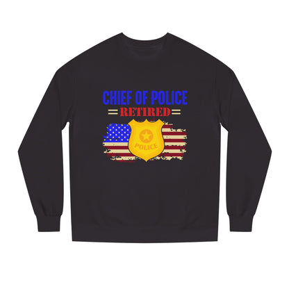 Retired Chief of Police Sweatshirt – American Flag Badge Tribute